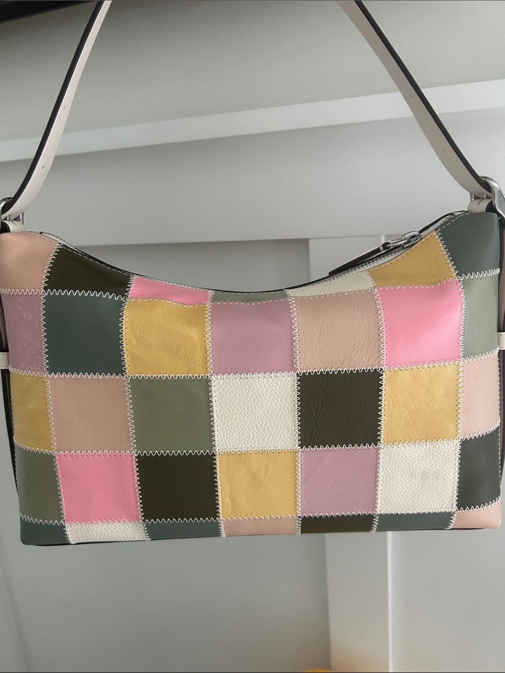 Coachtopia Alter/Ego Slouchy Shoulder Bag - pink/olive multi - Picture 2 of 7